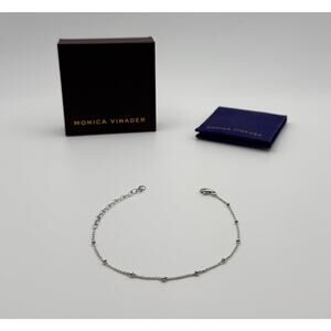 Monica Vinader Beaded Chain Bracelet Sterling Silver